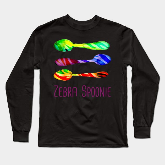 Zebra Spoonie! Long Sleeve T-Shirt by KelseyLovelle